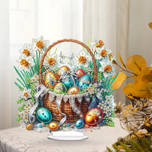 Load image into Gallery viewer, Easter Special Shape Desktop Diamond Art Kit for Adults Beginner (Basket Egg 4)