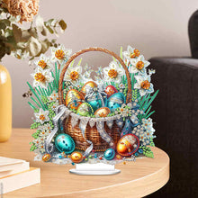 Load image into Gallery viewer, Easter Special Shape Desktop Diamond Art Kit for Adults Beginner (Basket Egg 4)