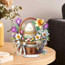 Load image into Gallery viewer, Easter Special Shape Desktop Diamond Art Kit for Adults Beginner (Basket Egg 5)