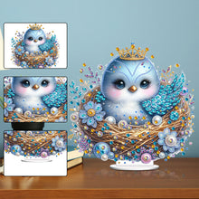 Load image into Gallery viewer, Single-Side Special Shape Desktop Diamond Art Kits for Home Decor (Bird Flower)