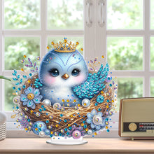 Load image into Gallery viewer, Single-Side Special Shape Desktop Diamond Art Kits for Home Decor (Bird Flower)