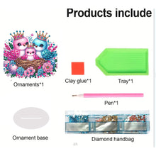 Load image into Gallery viewer, Single-Side Special Shape Desktop Diamond Art Kits for Home Decor (Bird Family)