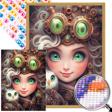 Load image into Gallery viewer, AB Diamond Painting - Full Round - punk girl (40*55CM)