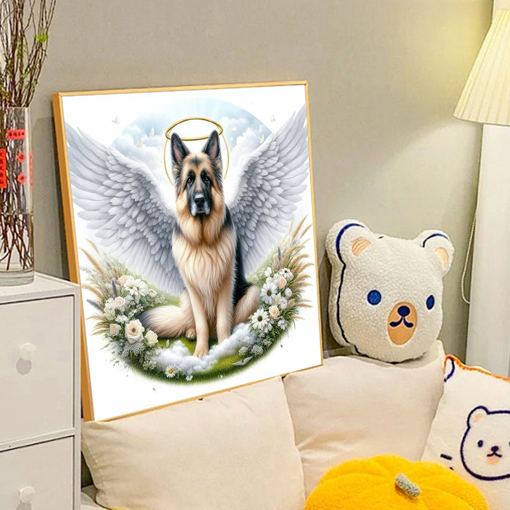 Diamond Painting - Full Round - angel collie dog (40*40CM)