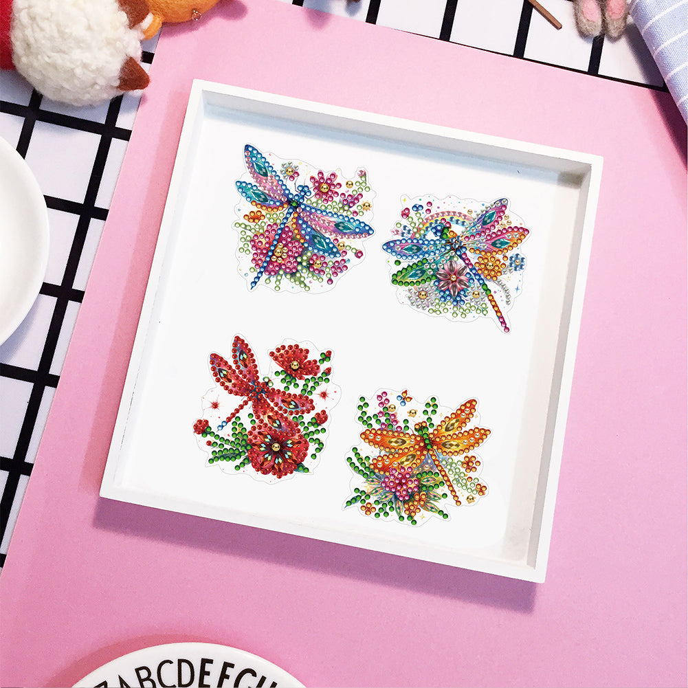 6 Pcs Gemstone Owl Moon Diamond Painting Fridge Magnetic Stickers for DIY Crafts