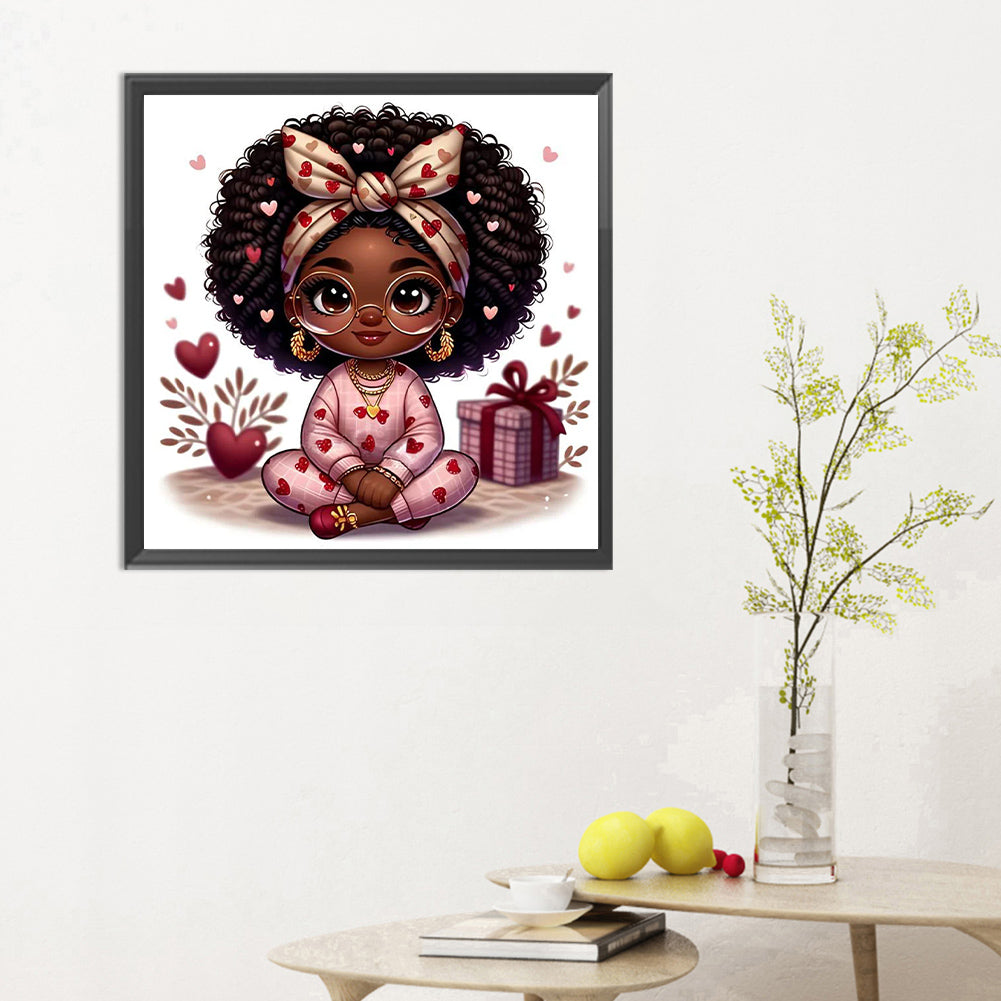 Diamond Painting - Full Round - black girl (30*30CM)