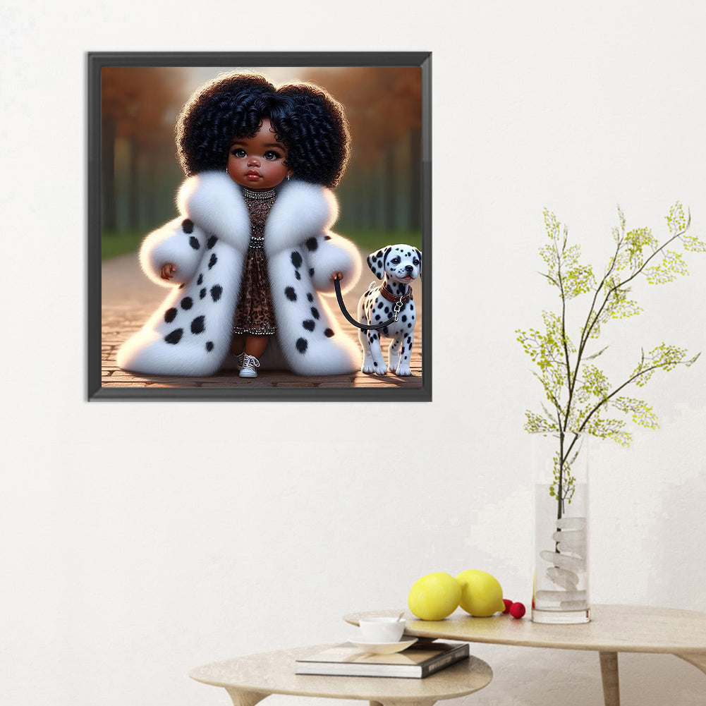 Diamond Painting - Full Round - black girl (30*30CM)