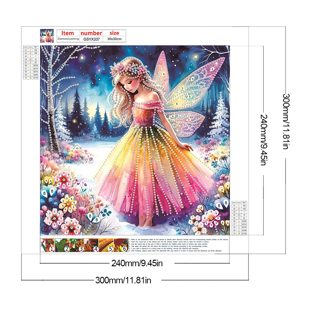 Diamond Painting - Partial Special Shaped - elf girl (30*30CM)