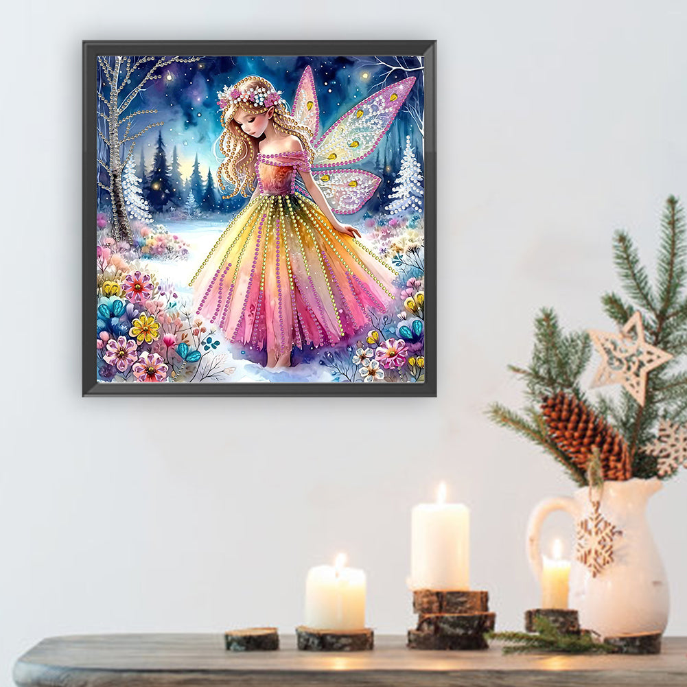 Diamond Painting - Partial Special Shaped - elf girl (30*30CM)