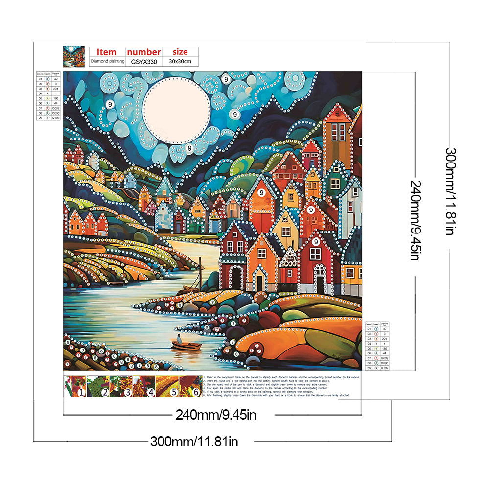 Diamond Painting - Partial Special Shaped - color house (30*30CM)