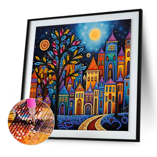 Diamond Painting - Partial Special Shaped - color house (30*30CM)