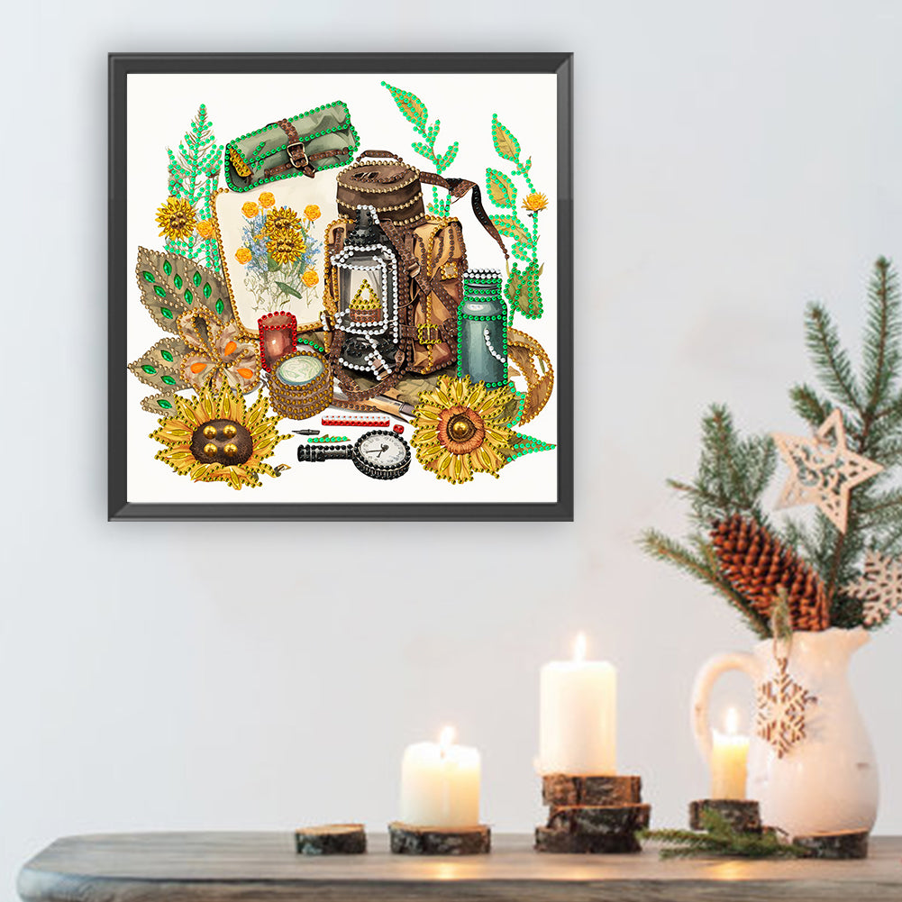 Diamond Painting - Partial Special Shaped - outdoor camping (30*30CM)