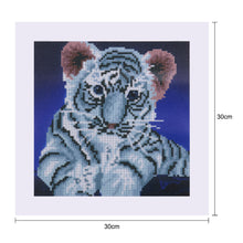 Load image into Gallery viewer, Tiger 30*30CM(Canvas) Round Drill Diamond Painting