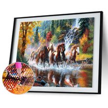 Load image into Gallery viewer, Running Horses 56*35CM(Canvas) Round Drill Diamond Painting