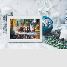 Load image into Gallery viewer, Running Horses 56*35CM(Canvas) Round Drill Diamond Painting