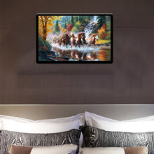 Load image into Gallery viewer, Running Horses 56*35CM(Canvas) Round Drill Diamond Painting