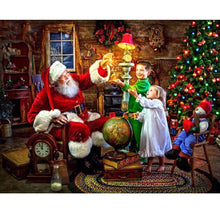 Load image into Gallery viewer, Santa Claus Hang 30*40CM(Canvas) Special Shaped Drill Diamond Painting
