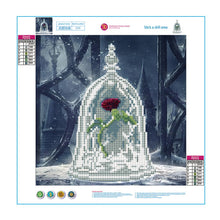 Load image into Gallery viewer, Red Rose 30*30CM(Canvas) Round Drill Diamond Painting