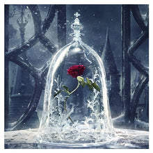 Load image into Gallery viewer, Red Rose 30*30CM(Canvas) Round Drill Diamond Painting