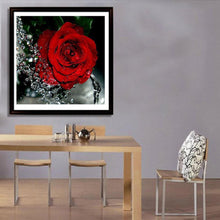 Load image into Gallery viewer, Rose Red 30*30CM(Canvas) Round Drill Diamond Painting