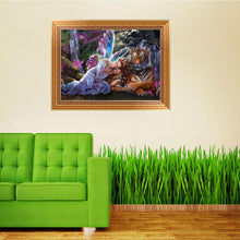Load image into Gallery viewer, New Angel And Tiger 40*30CM(Canvas) Round Drill Diamond Painting