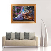 Load image into Gallery viewer, New Angel And Tiger 40*30CM(Canvas) Round Drill Diamond Painting