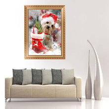 Load image into Gallery viewer, Dog Christmas Xmas 30*40CM(Canvas) Round Drill Diamond Painting