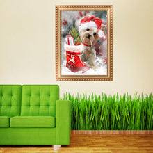 Load image into Gallery viewer, Dog Christmas Xmas 30*40CM(Canvas) Round Drill Diamond Painting
