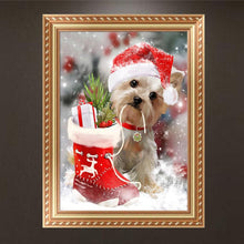 Load image into Gallery viewer, Dog Christmas Xmas 30*40CM(Canvas) Round Drill Diamond Painting