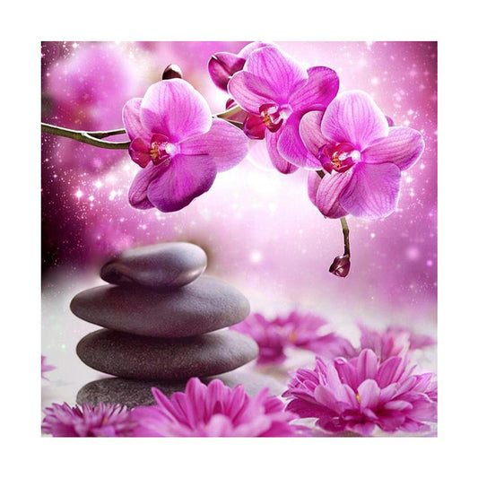 Flower 20*20CM(Canvas) Full Round Drill Diamond Painting