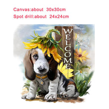 Load image into Gallery viewer, Cute Dog 30*30CM(Canvas) Round Drill Diamond Painting