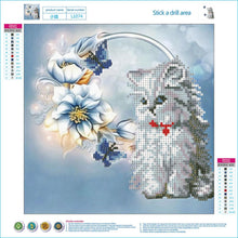 Load image into Gallery viewer, Cat 30*30CM(Canvas) Round Drill Diamond Painting