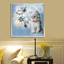 Load image into Gallery viewer, Cat 30*30CM(Canvas) Round Drill Diamond Painting