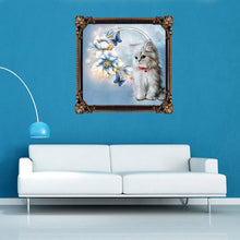 Load image into Gallery viewer, Cat 30*30CM(Canvas) Round Drill Diamond Painting