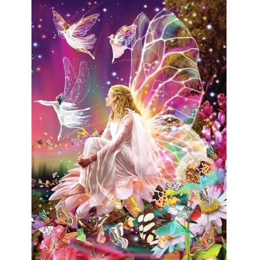 Butterfly Fairy 40*30CM(Canvas) Partial Round Drill Diamond Painting