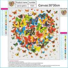 Load image into Gallery viewer, Butterfly Heart 30*30CM(Canvas) Full Round Drill Diamond Painting