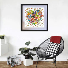 Load image into Gallery viewer, Butterfly Heart 30*30CM(Canvas) Full Round Drill Diamond Painting