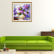 Load image into Gallery viewer, Lavender Vase 30*30CM(Canvas) Full Round Drill Diamond Painting
