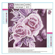 Load image into Gallery viewer, Rose 25x25cm(canvas) partial round drill diamond painting