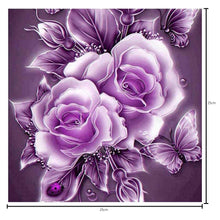 Load image into Gallery viewer, Rose 25x25cm(canvas) partial round drill diamond painting