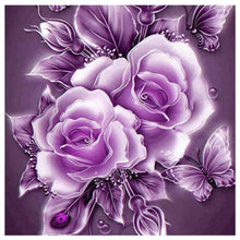 Load image into Gallery viewer, Rose 25x25cm(canvas) partial round drill diamond painting