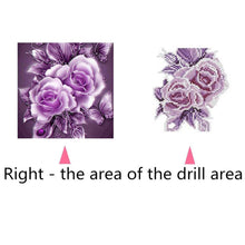 Load image into Gallery viewer, Rose 25x25cm(canvas) partial round drill diamond painting