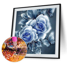 Load image into Gallery viewer, Rose 25x25cm(canvas) partial round drill diamond painting