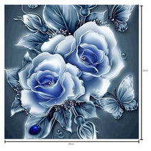 Load image into Gallery viewer, Rose 25x25cm(canvas) partial round drill diamond painting