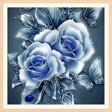 Load image into Gallery viewer, Rose 25x25cm(canvas) partial round drill diamond painting