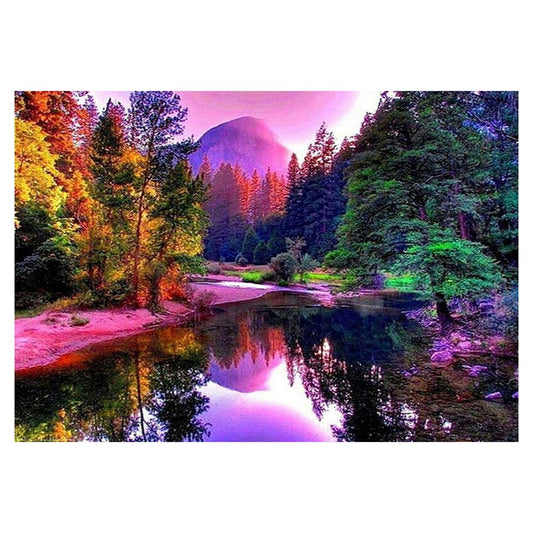 River Scenery 40*30CM(Canvas) Full Round Drill Diamond Painting