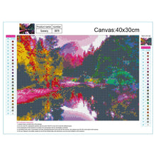 Load image into Gallery viewer, River Scenery 40*30CM(Canvas) Full Round Drill Diamond Painting