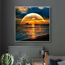 Load image into Gallery viewer, Rising Sun Sea 30*30CM(Canvas)-Full Round Drill Diamond Painting