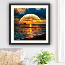 Load image into Gallery viewer, Rising Sun Sea 30*30CM(Canvas)-Full Round Drill Diamond Painting