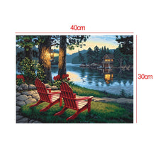 Load image into Gallery viewer, Lakeside 35*25CM(Canvas) Full Round Drill Diamond Painting